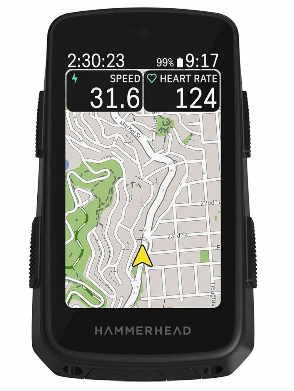 Black GPS Bike Computer with Navigation